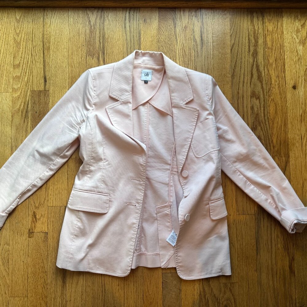 CAbi Blush Pink Cotton Blazer – 3 Button